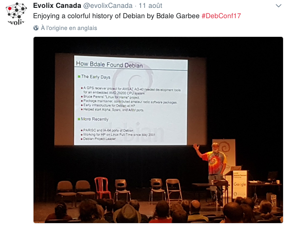 Presentation Early History of Debian par Bbdale Garbee